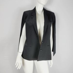 Eva Longoria Blazer Cape Notch Lapel Black Sz M